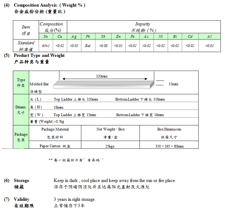 电解锡条